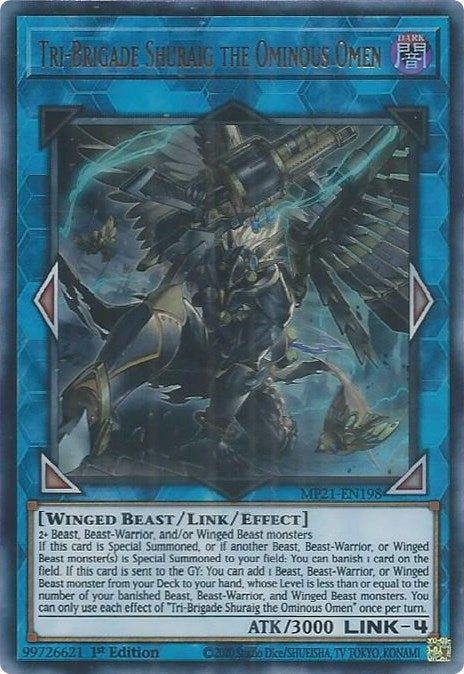 Image for Tri-Brigade Shuraig the Ominous Omen (2021 Tin of Ancient Battles) (MP21-EN198) - YuGiOh