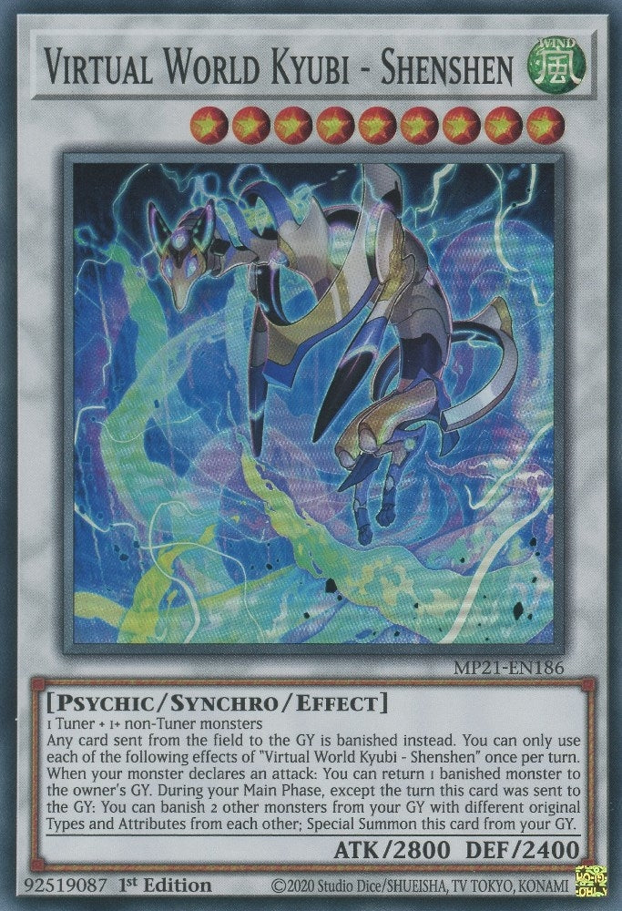 Image for Virtual World Kyubi - Shenshen (2021 Tin of Ancient Battles) (MP21-EN186) - YuGiOh