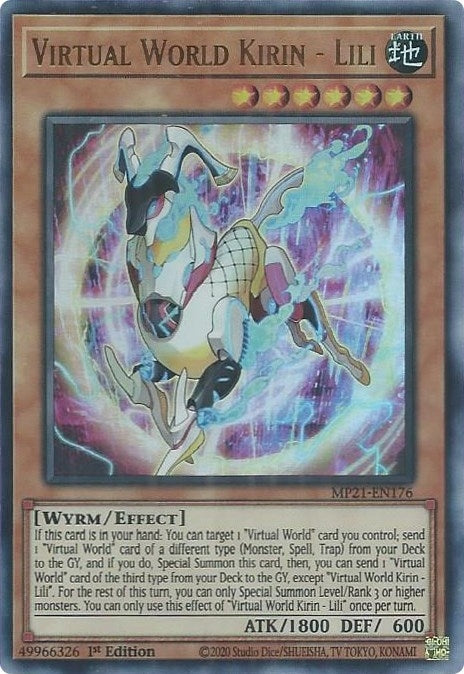 Image for Virtual World Kirin - Lili (2021 Tin of Ancient Battles) (MP21-EN176) - YuGiOh