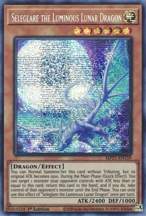Image for Seleglare the Luminous Lunar Dragon (2021 Tin of Ancient Battles) (MP21-EN159) - YuGiOh