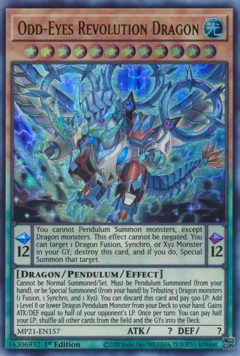 Image for Odd-Eyes Revolution Dragon (2021 Tin of Ancient Battles) (MP21-EN157) - YuGiOh
