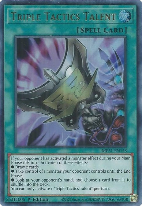 Image for Triple Tactics Talent (2021 Tin of Ancient Battles) (MP21-EN143) - YuGiOh