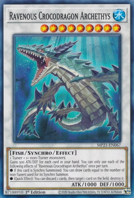 Image for Ravenous Crocodragon Archethys (2021 Tin of Ancient Battles) (MP21-EN067) - YuGiOh