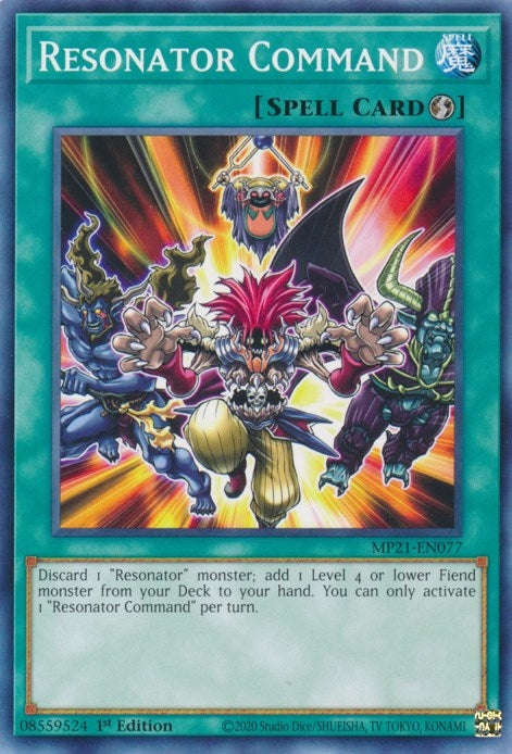Image for Resonator Command (2021 Tin of Ancient Battles) (MP21-EN077) - YuGiOh