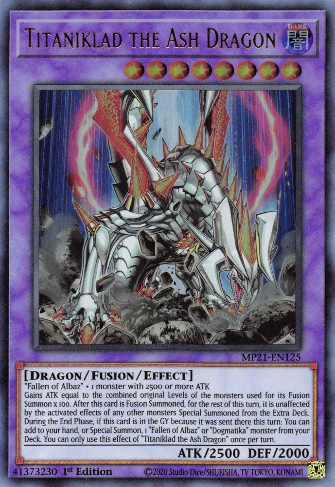 Image for Titaniklad the Ash Dragon (2021 Tin of Ancient Battles) (MP21-EN125) - YuGiOh
