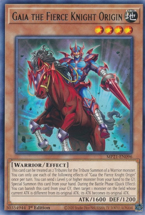 Image for Gaia the Fierce Knight Origin (2021 Tin of Ancient Battles) (MP21-EN096) - YuGiOh