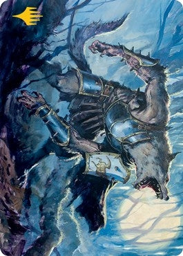 Image for Moonrage Brute Art Card (Gold-Stamped Signature) (Art Series: Innistrad: Midnight Hunt) (14) - Magic: The Gathering