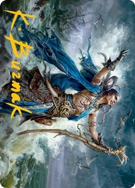 Image for Lier, Disciple of the Drowned Art Card (Gold-Stamped Signature) (Art Series: Innistrad: Midnight Hunt) (25) - Magic: The Gathering