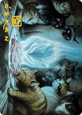 Image for Can't Stay Away Art Card (Gold-Stamped Signature) (Art Series: Innistrad: Midnight Hunt) (56) - Magic: The Gathering