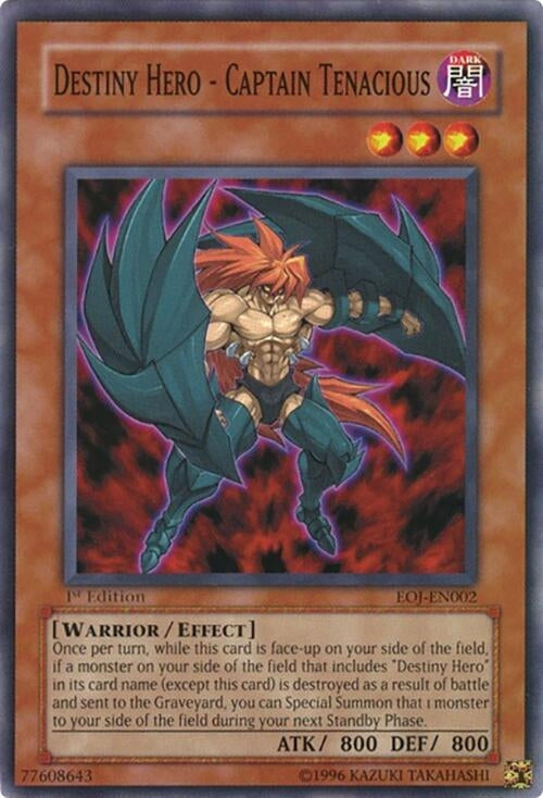 Image for Destiny Hero - Captain Tenacious (Enemy of Justice) (EOJ-EN002) - YuGiOh