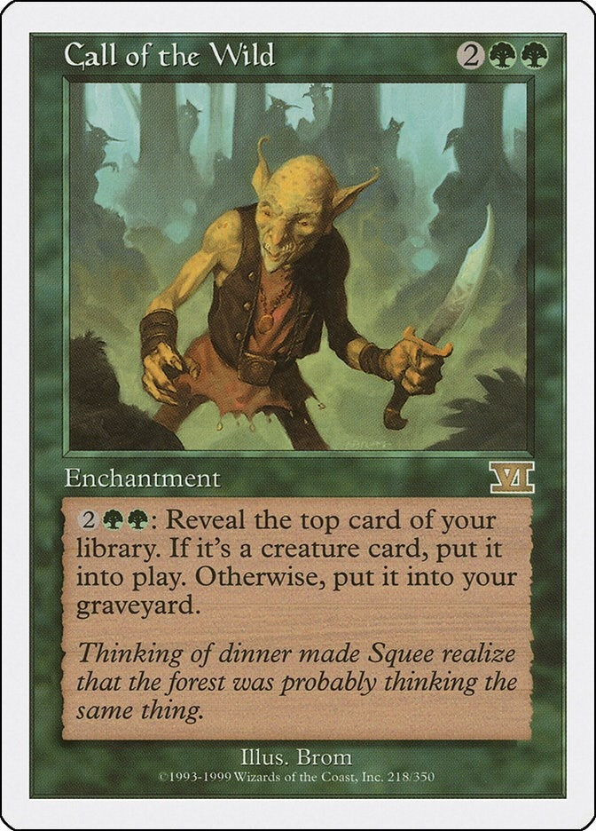 Image for Call of the Wild (Classic Sixth Edition) (218) - Magic: The Gathering