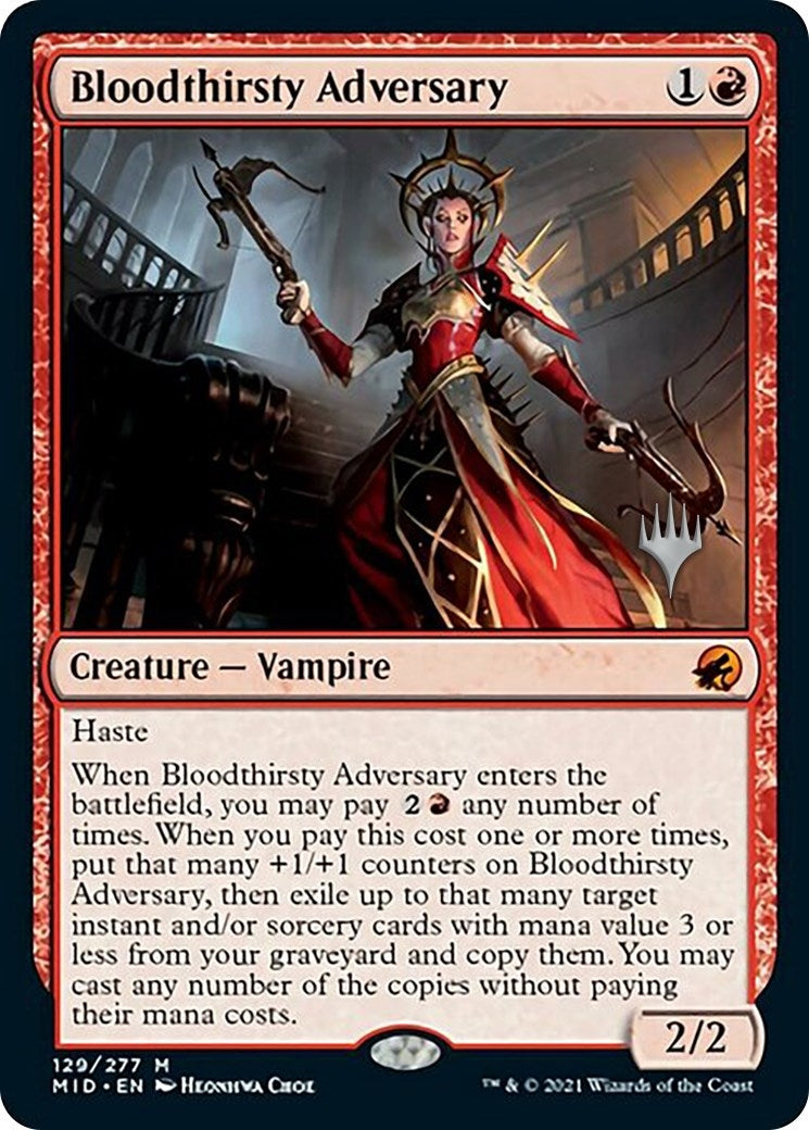 Image for Bloodthirsty Adversary (Promo Pack: Innistrad: Midnight Hunt) (129) - Magic: The Gathering