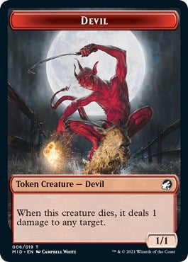 Image for Devil Token (Innistrad: Midnight Hunt) (6) - Magic: The Gathering