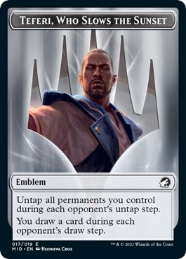 Image for Emblem - Teferi, Who Slows the Sunset (Innistrad: Midnight Hunt) (17) - Magic: The Gathering