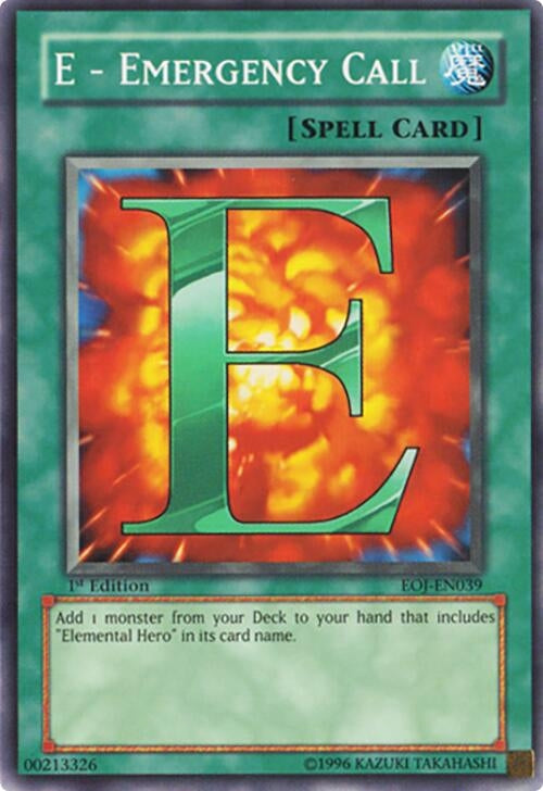 Image for E - Emergency Call (Enemy of Justice) (EOJ-EN039) - YuGiOh