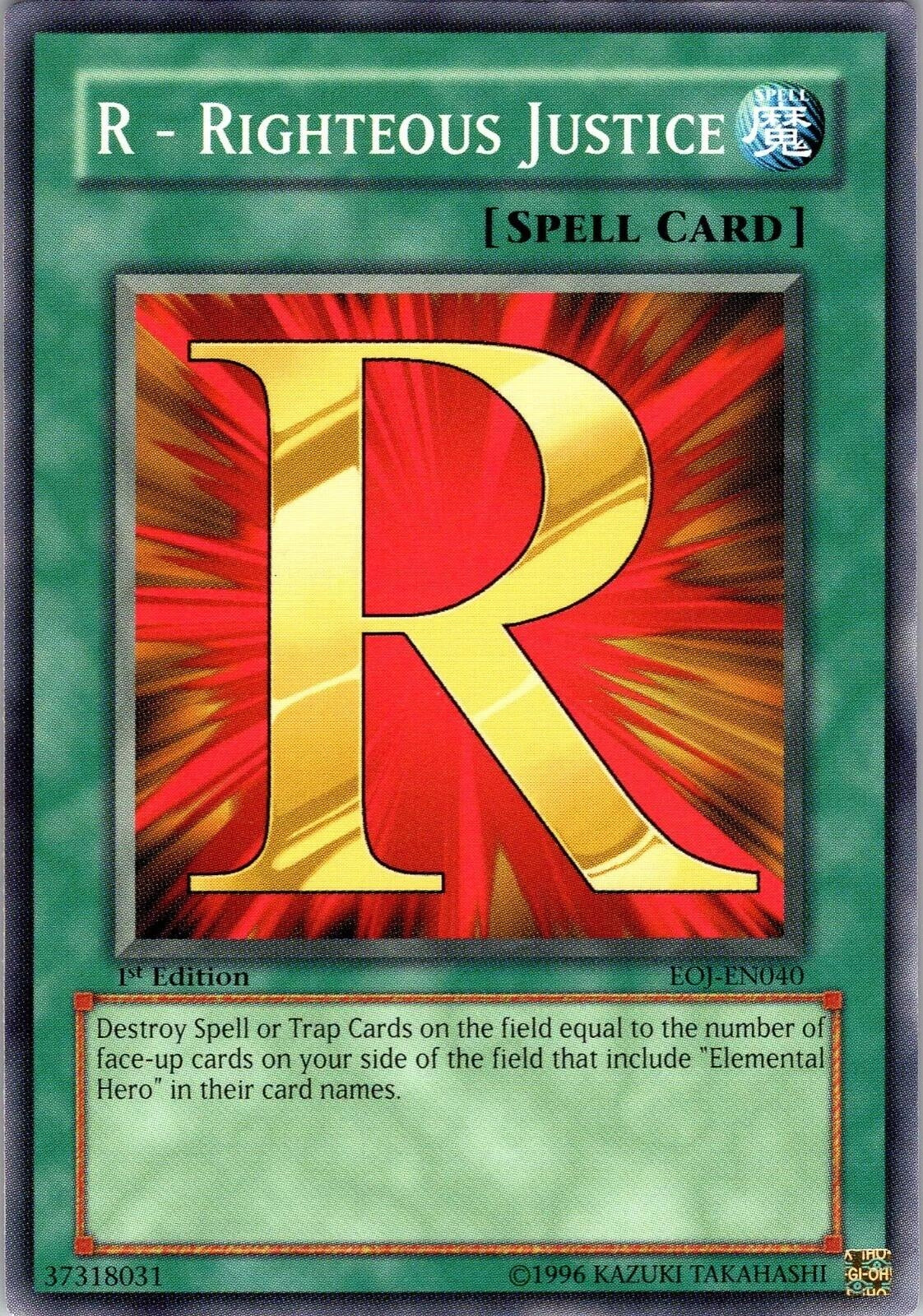 Image for R - Righteous Justice (Enemy of Justice) (EOJ-EN040) - YuGiOh