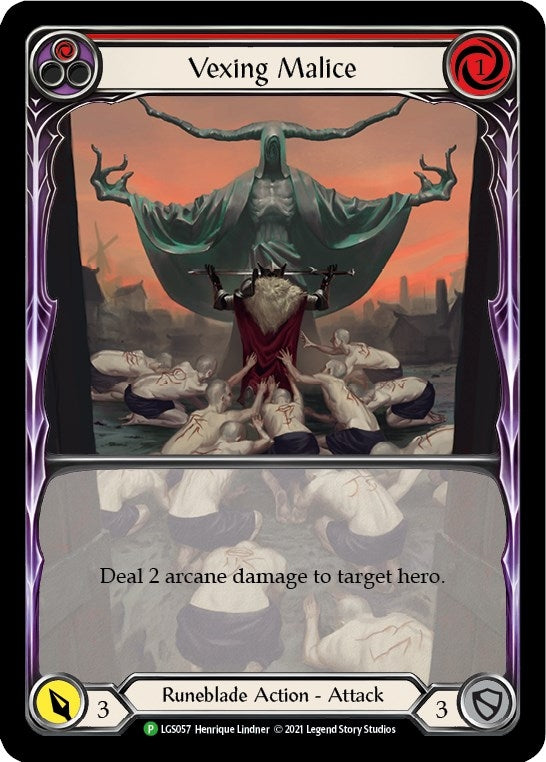 Image for Vexing Malice (Red) (Extended Art) - LGS057 (Flesh and Blood: Promo Cards) (LGS057) - Flesh and Blood TCG