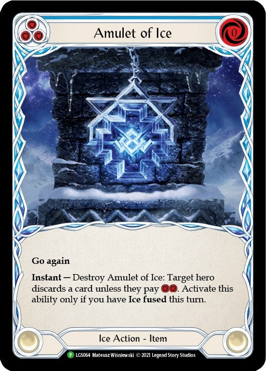 Image for Amulet of Ice - LGS064 (Flesh and Blood: Promo Cards) (LGS064) - Flesh and Blood TCG
