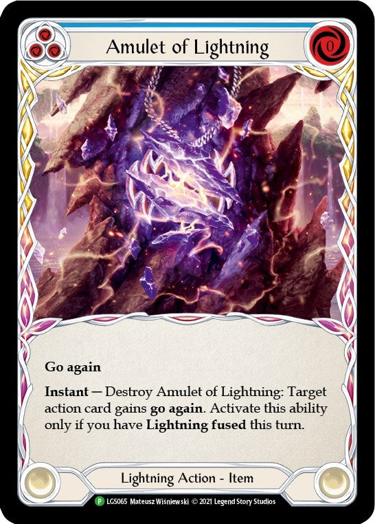 Image for Amulet of Lightning - LGS065 (Flesh and Blood: Promo Cards) (LGS065) - Flesh and Blood TCG