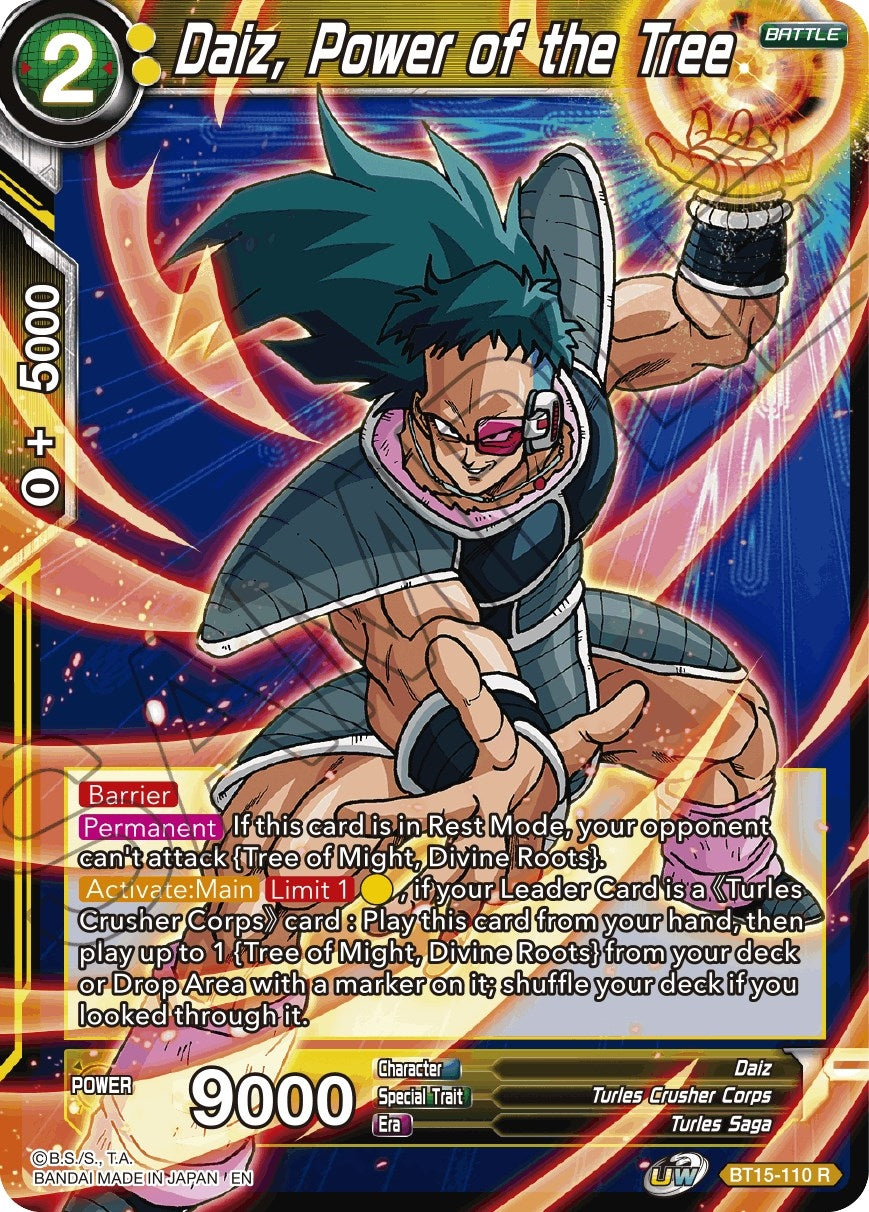 Image for Daiz, Power of the Tree (Saiyan Showdown) (BT15-110) - Dragon Ball Super: Masters