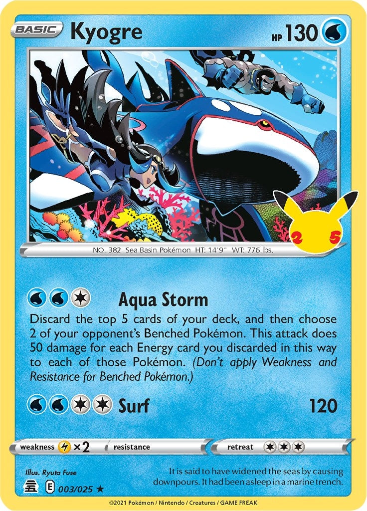 Image for Kyogre (Celebrations) (003/025) - Pokemon