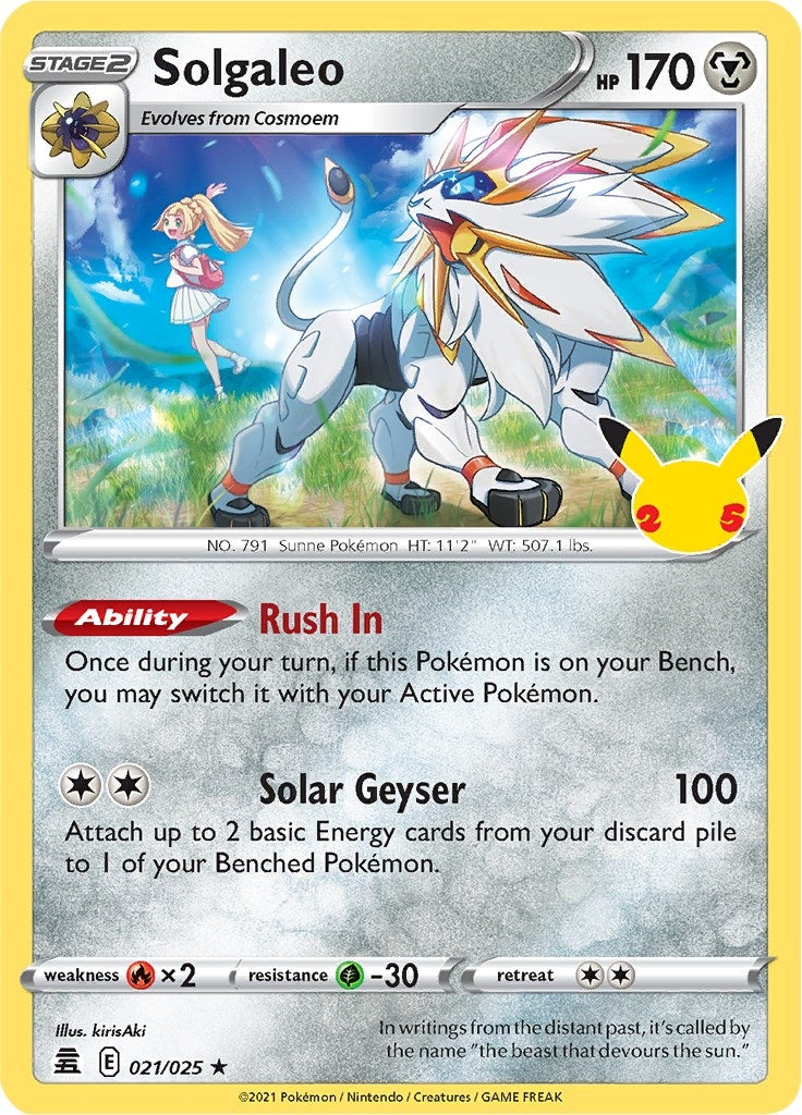 Image for Solgaleo (Celebrations) (021/025) - Pokemon