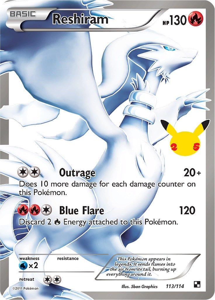 Image for Reshiram (Celebrations: Classic Collection) (113/114) - Pokemon