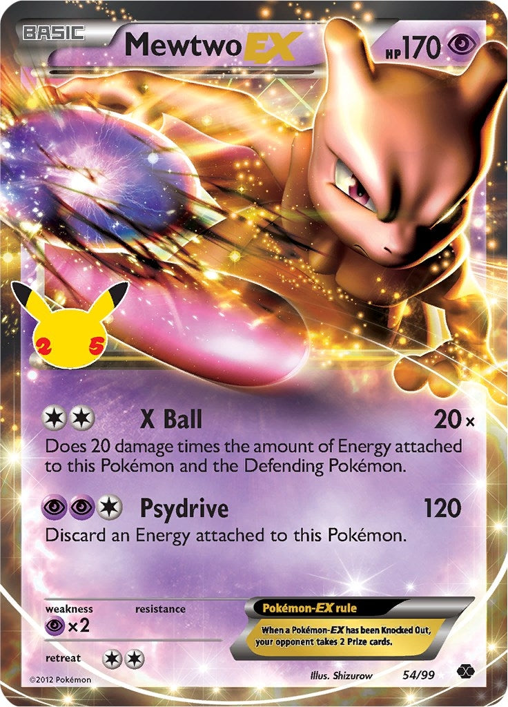 Image for Mewtwo EX (Celebrations: Classic Collection) (54/99) - Pokemon