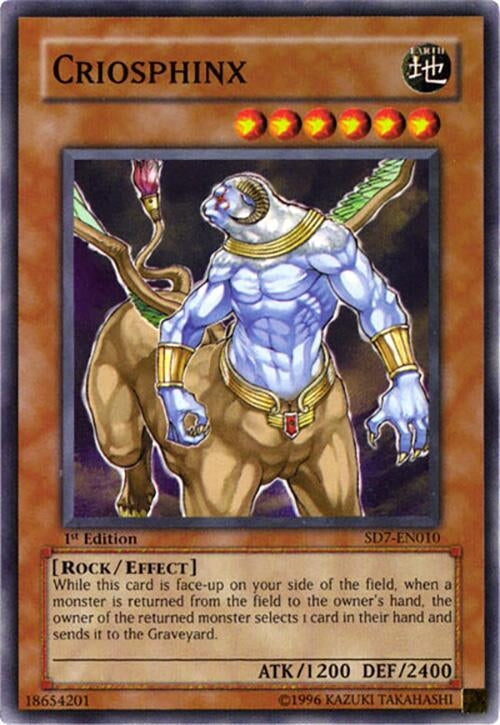 Image for Criosphinx (Structure Deck: Invincible Fortress) (SD7-EN010) - YuGiOh