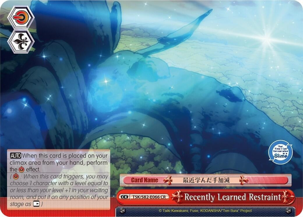 Image for Recently Learned Restraint (That Time I Got Reincarnated as a Slime Vol.2) (TSK/S82-E066 CR) - Weiss Schwarz