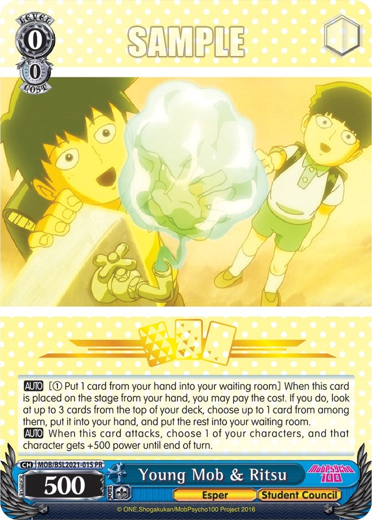 Image for Young Mob & Ritsu (Winner) (Bushiroad Event Cards) (MOB/BSL2021-01S PR) - Weiss Schwarz