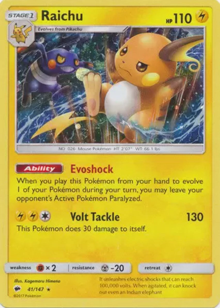Image for Raichu - 41/147 (Cosmos Holo) (Blister Exclusives) (041/147) - Pokemon