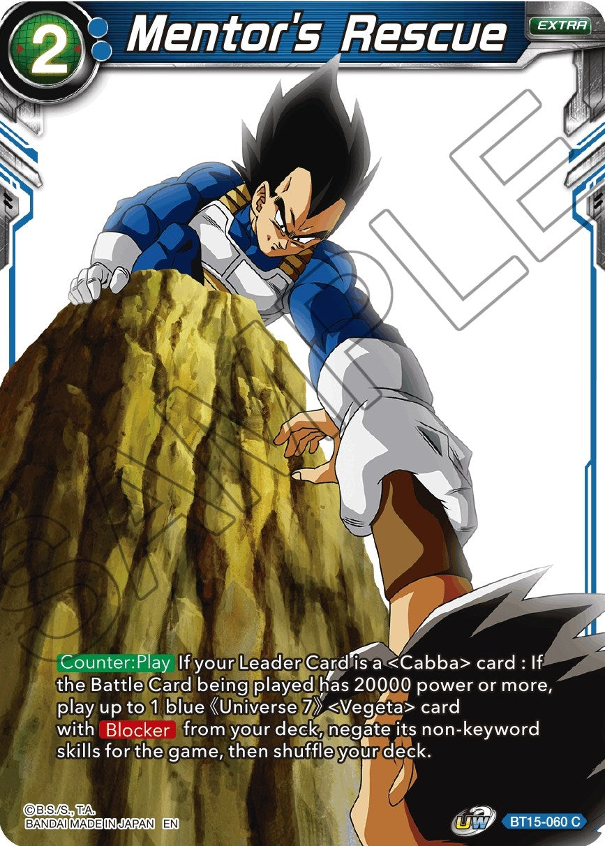 Image for Mentor's Rescue (Saiyan Showdown) (BT15-060) - Dragon Ball Super: Masters
