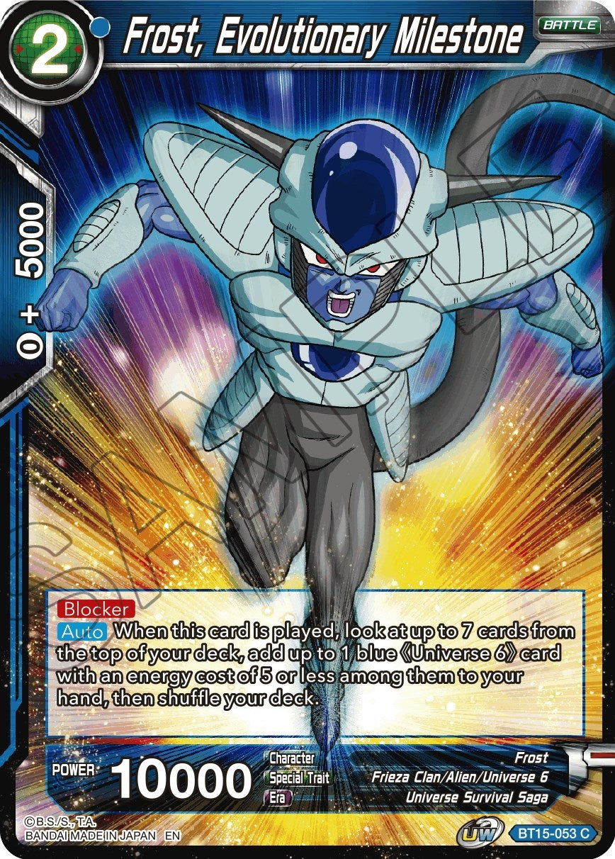 Image for Frost, Evolutionary Milestone (Saiyan Showdown) (BT15-053) - Dragon Ball Super: Masters