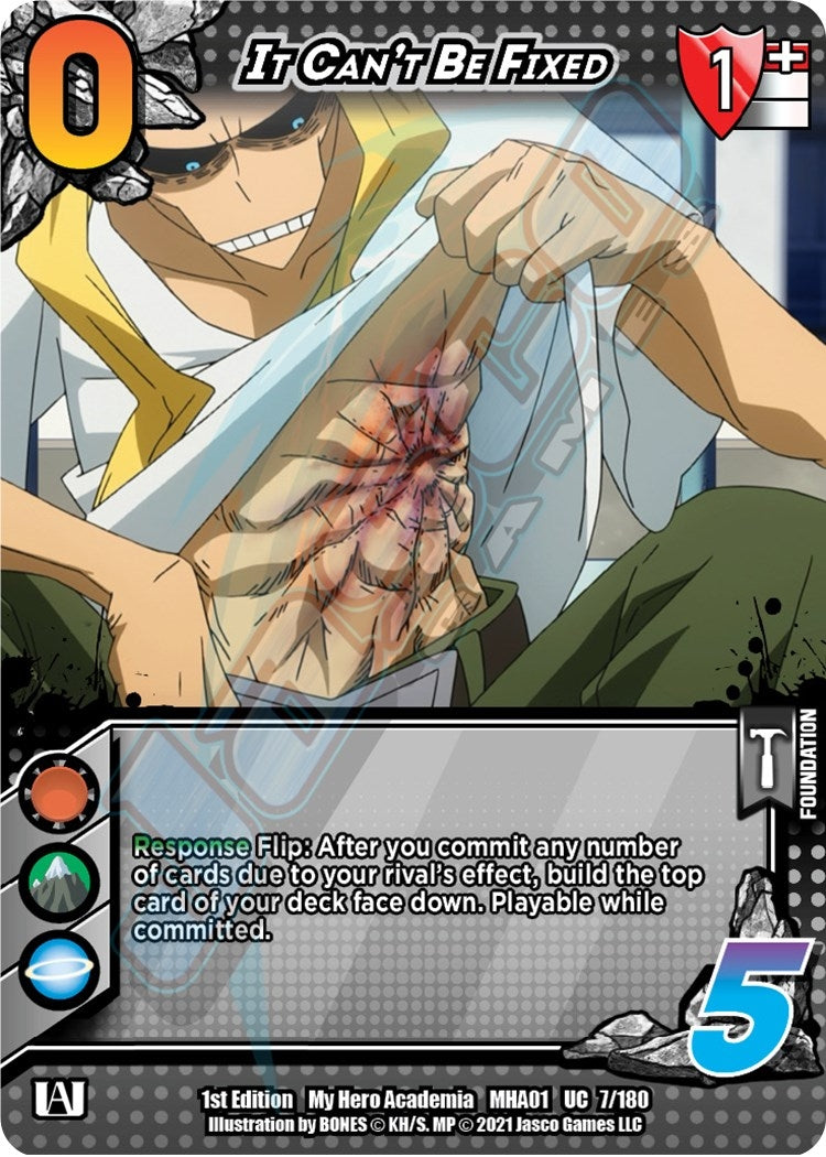 Image for It Can't Be Fixed (UniVersus: My Hero Academia) (7/180) - UniVersus