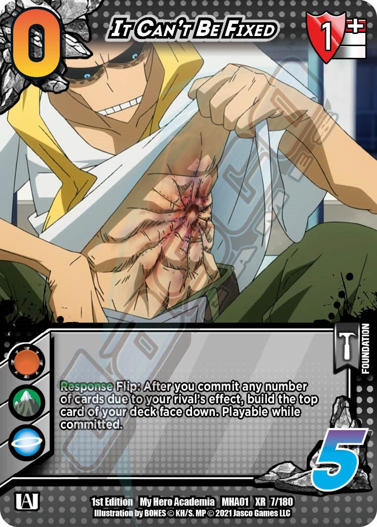 Image for It Can't Be Fixed (XR) (UniVersus: My Hero Academia) (7/180) - UniVersus