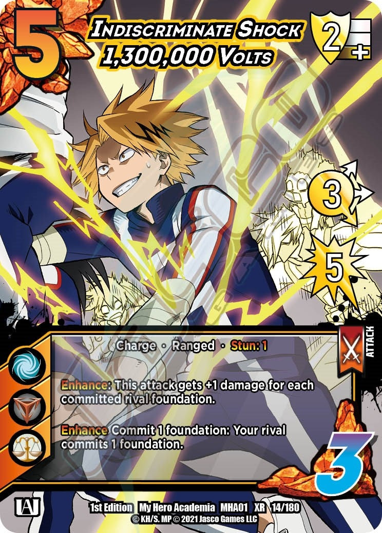 Image for Indiscriminate Shock 1,300,000 Volts (XR) (UniVersus: My Hero Academia) (14/180) - UniVersus