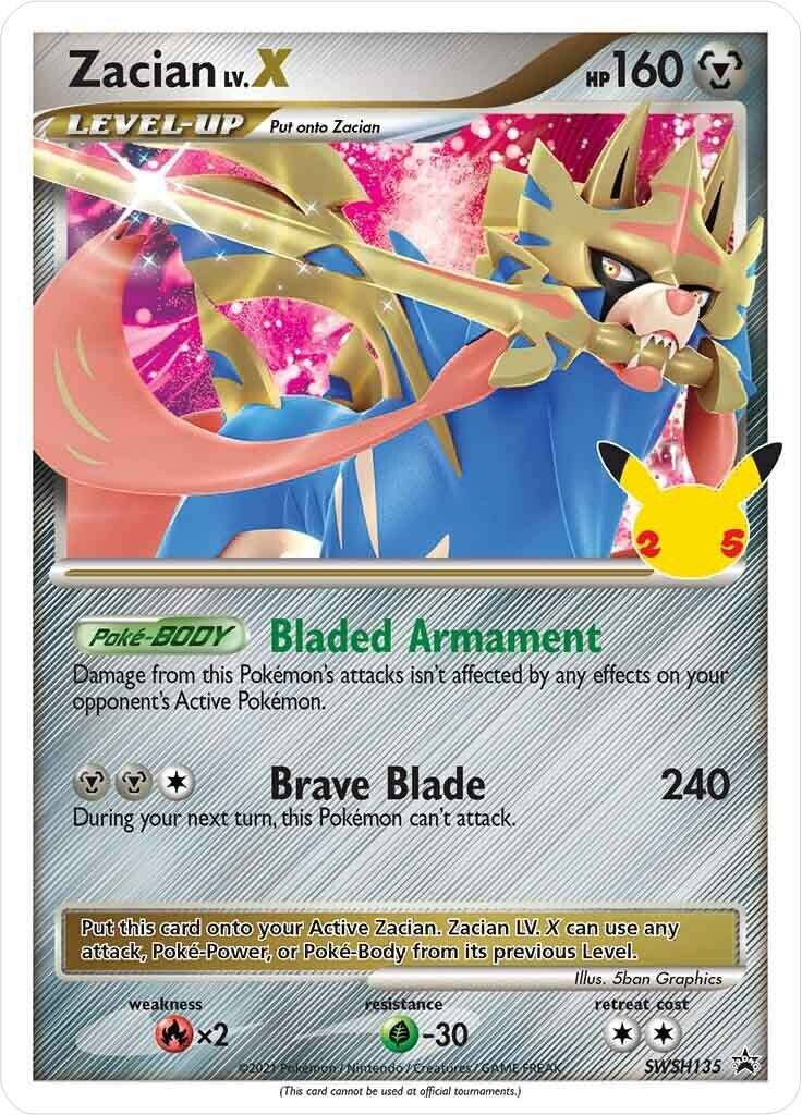 Image for Zacian LV. X - SWSH135 (SWSH: Sword & Shield Promo Cards) (SWSH135) - Pokemon