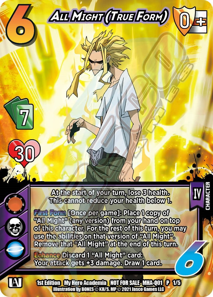 Image for All Might (True Form) (Quirk Pack 1) (UniVersus: My Hero Academia Promo Cards) (MHA-Q01 1/5) - UniVersus