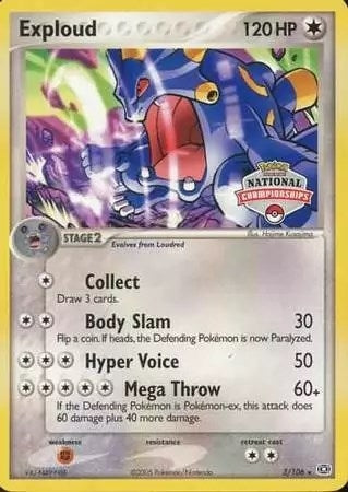 Image for Exploud - 3/106 (National Championships) (League & Championship Cards) (003/109) - Pokemon