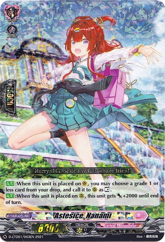 Image for Astesice, Nanami (RRR Foil) (D-LTD01: Ahoy! Lyrical Monasterio!) (D-LTD01/003EN) - Cardfight Vanguard