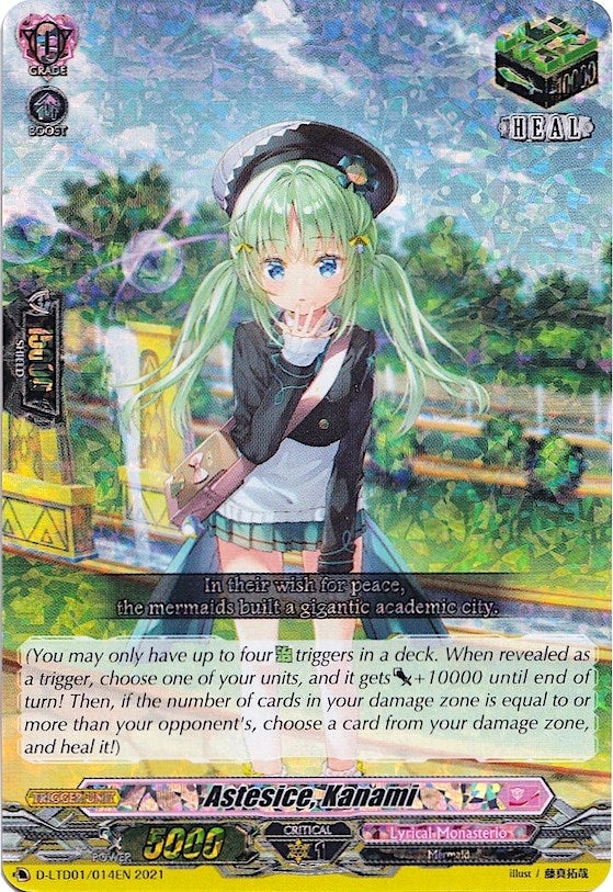 Image for Astesice, Kanami (RRR Foil) (D-LTD01: Ahoy! Lyrical Monasterio!) (D-LTD01/014EN) - Cardfight Vanguard