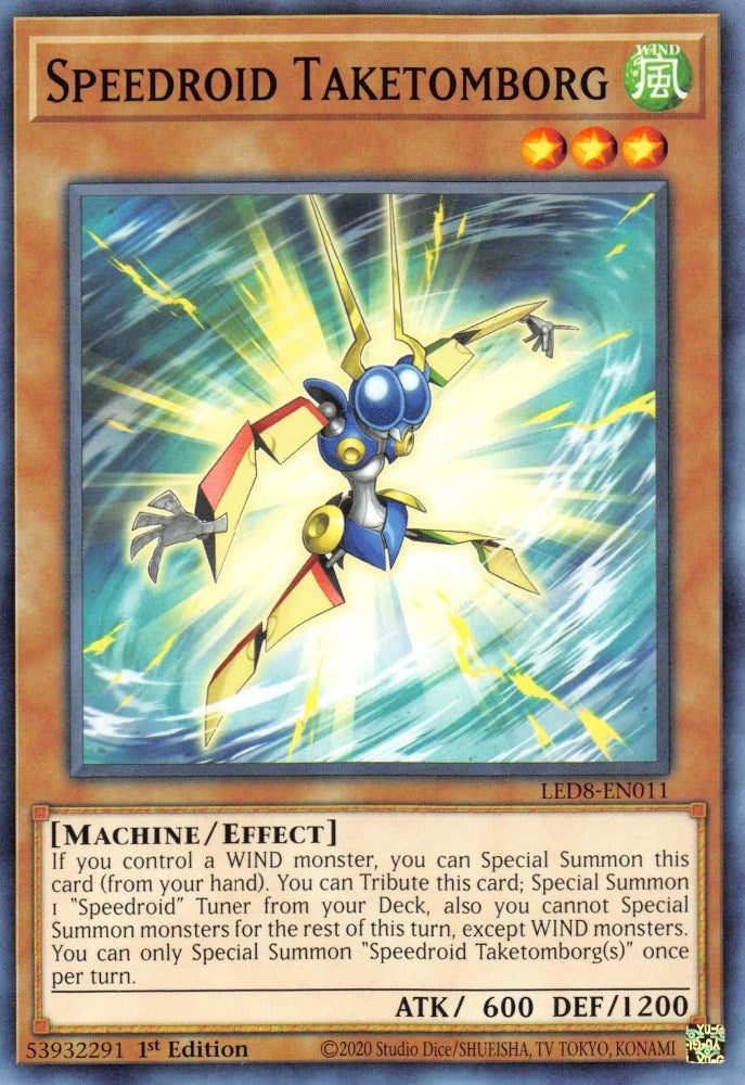 Image for Speedroid Taketomborg (Legendary Duelists: Synchro Storm) (LED8-EN011) - YuGiOh