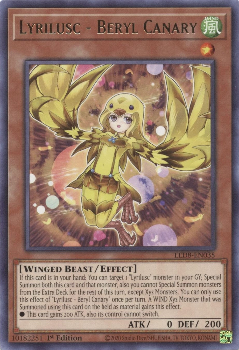 Image for Lyrilusc - Beryl Canary (Legendary Duelists: Synchro Storm) (LED8-EN035) - YuGiOh