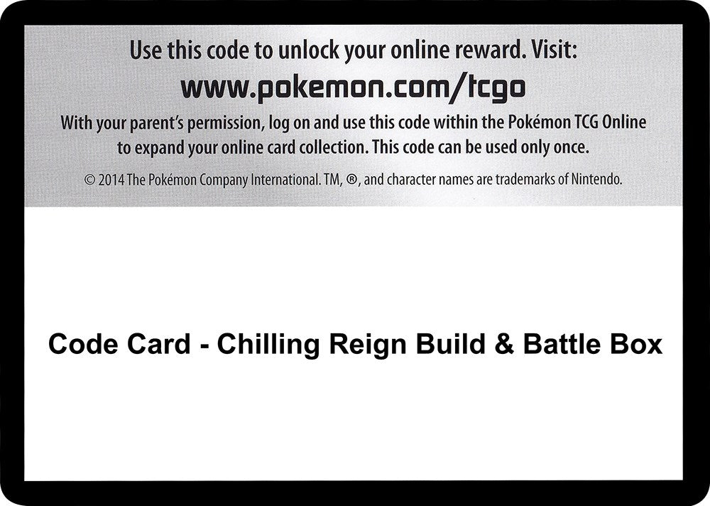 Image for Code Card - Chilling Reign Build & Battle Box - Pokemon