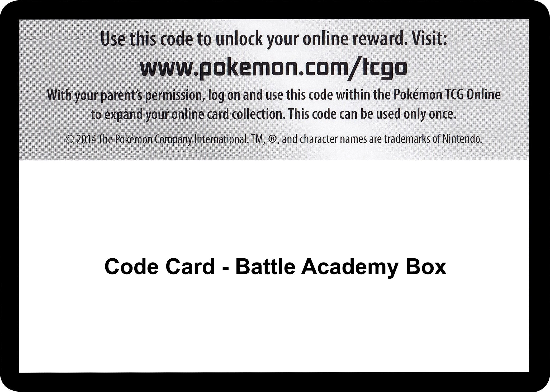 Image for Code Card - Battle Academy Box - Pokemon