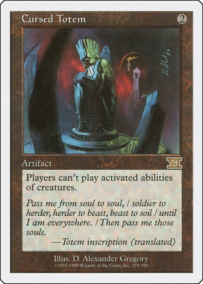 Image for Cursed Totem (Classic Sixth Edition) (278) - Magic: The Gathering