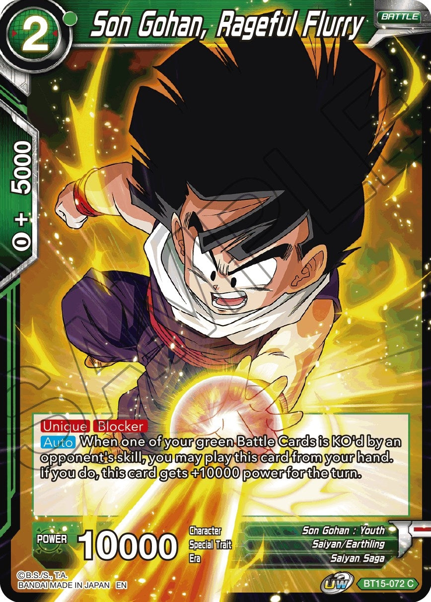 Image for Son Gohan, Rageful Flurry (Saiyan Showdown) (BT15-072) - Dragon Ball Super: Masters