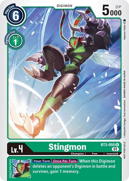 Image for Stingmon (Winner Pack Double Diamond) (BT01-03A) (BT3-050 R) - Digimon Card Game