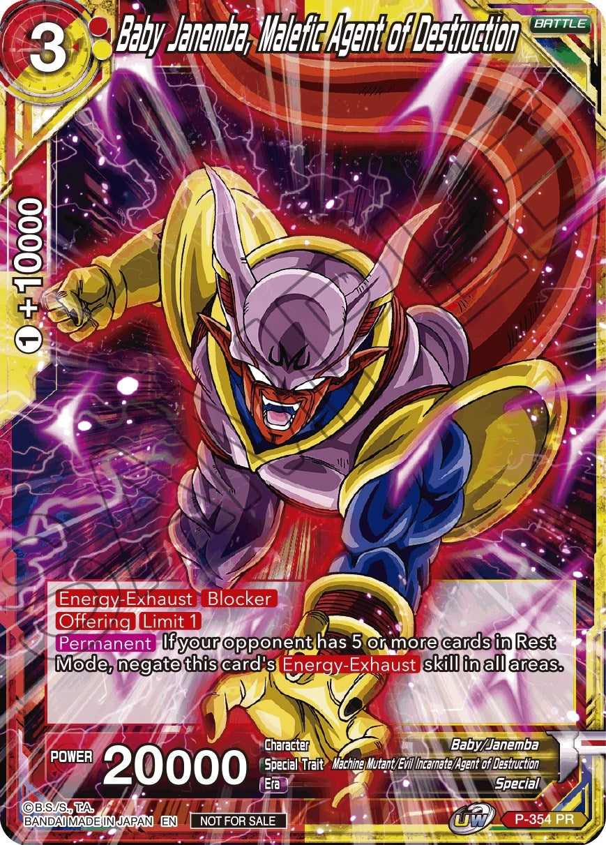 Image for Baby Janemba, Malefic Agent of Destruction (Tournament Promotion Cards) (P-354) - Dragon Ball Super: Masters